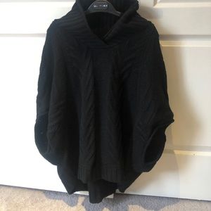 Wool poncho style sweater